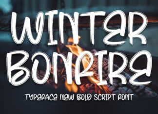 Winter Bonfire Brush Font