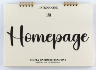 Homepage Script Font