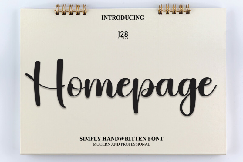 Homepage Script Font