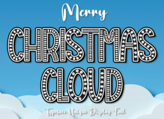 Christmas Cloud Display Font