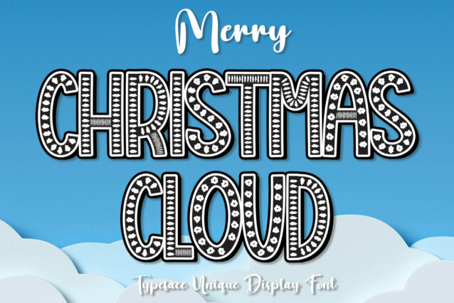 Christmas Cloud Display Font