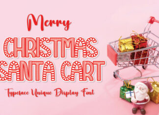 Christmas Santa Cart Display Font