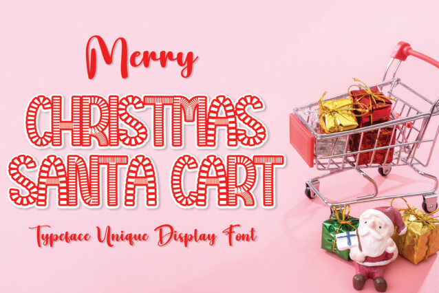 Christmas Santa Cart Display Font