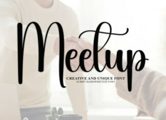 Meetup Script Font