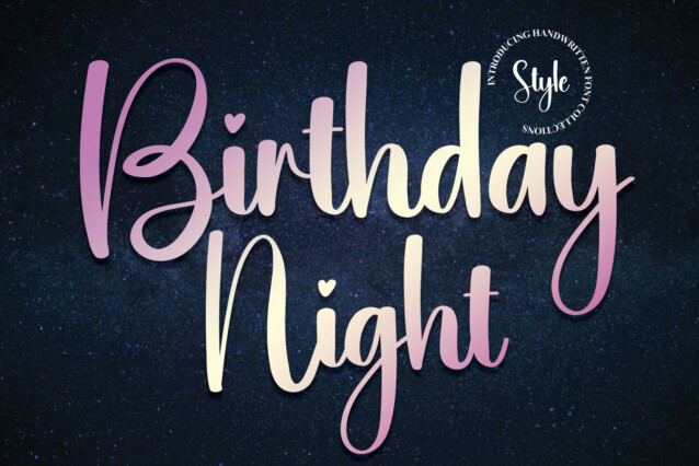 Birthday Night Font