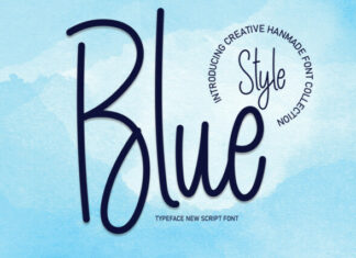 Blue Handwritten Font