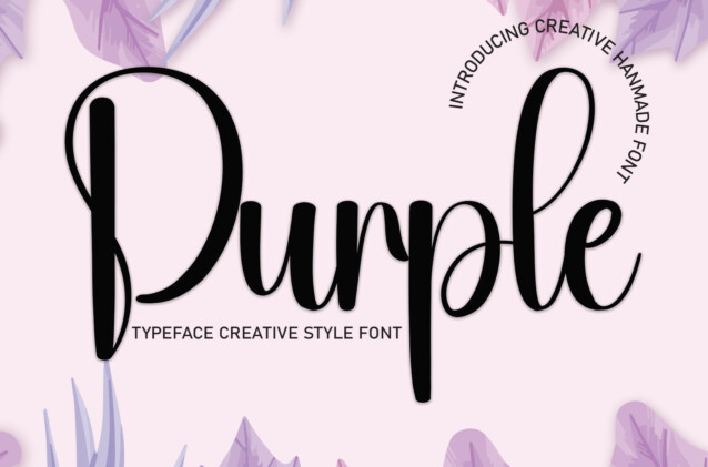 Purple Script Font