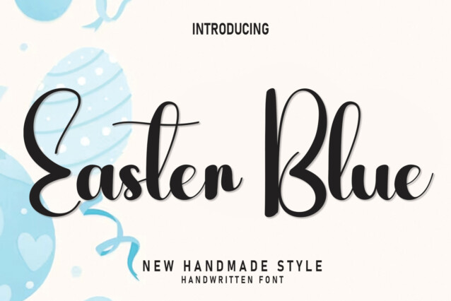 Easter Blue Script Font