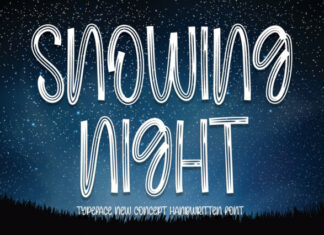 Snowing Night Display Font