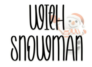 With Snowman Display Font