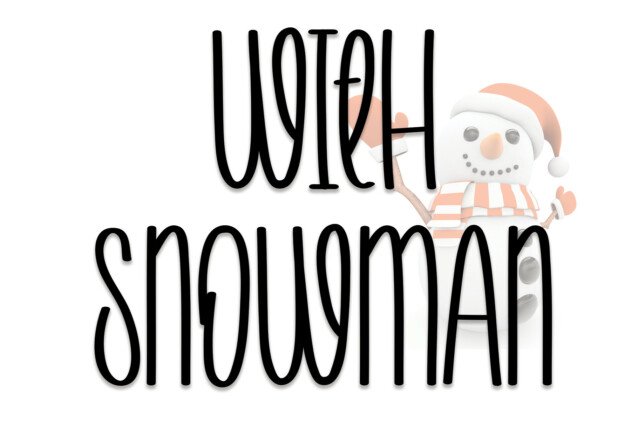 With Snowman Display Font