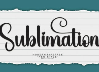 Sublimation Calligraphy Font