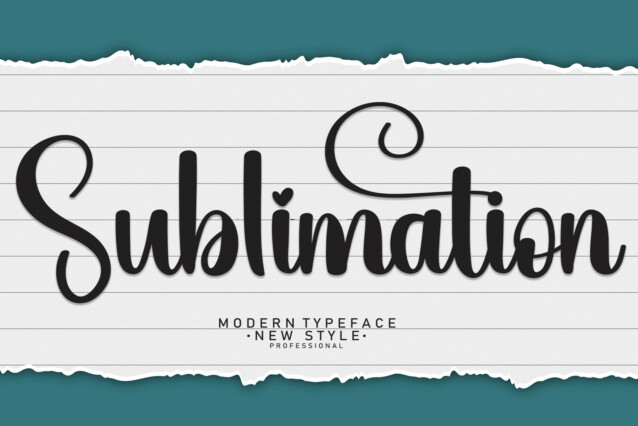 Sublimation Calligraphy Font