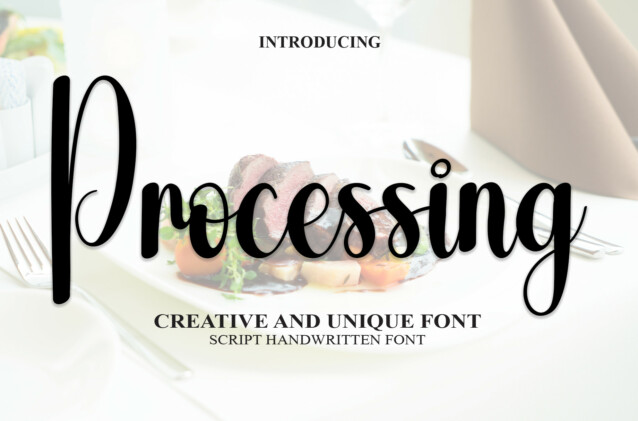Processing Script Font