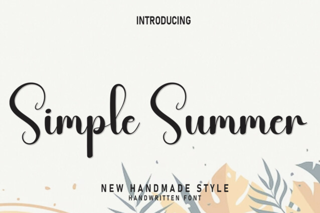 Simple Summer Script Font