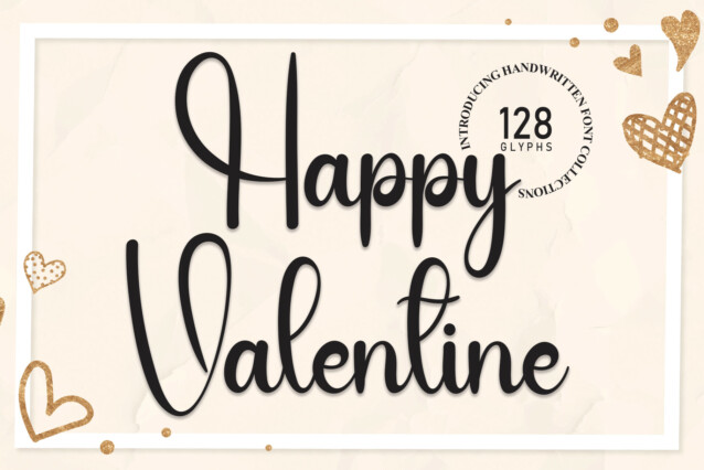 Happy Valentine Script Font
