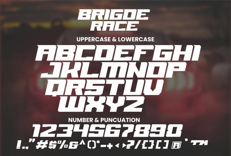 Bridge Race Font - Download Free Font