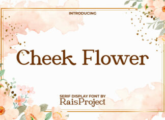 Cheek Flower Font