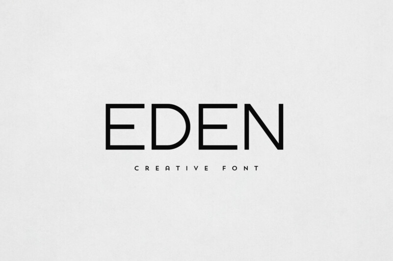 3D Eden Text On White Background Stock Photo, Picture and Royalty