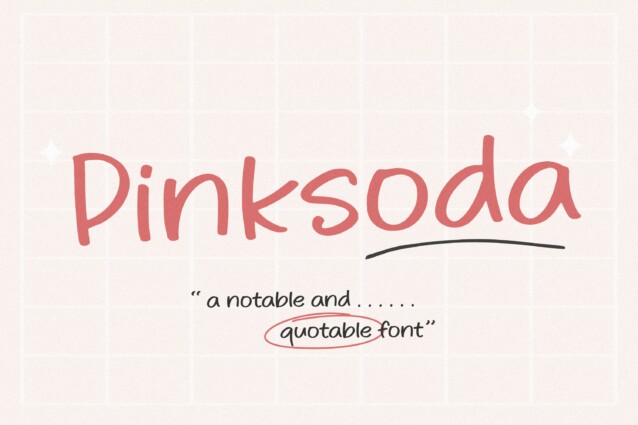 Pinksoda Display Font