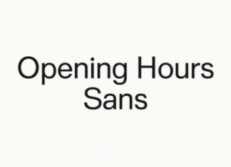 Opening Hours Sans Font