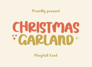 Christmas Garland Display Font