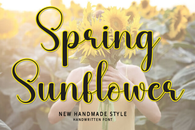 Spring Sunflower Script Font