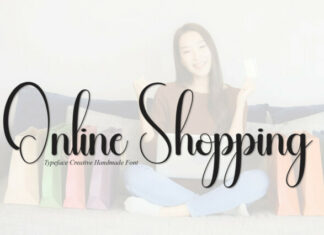 Online Shopping Script Font