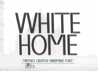 White Home Display Font
