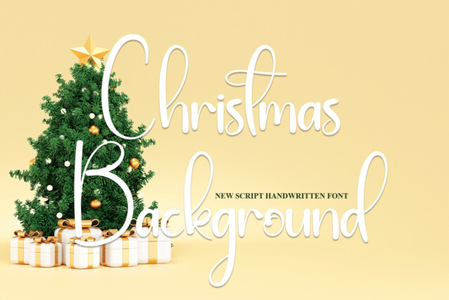 Christmas Background Script Font