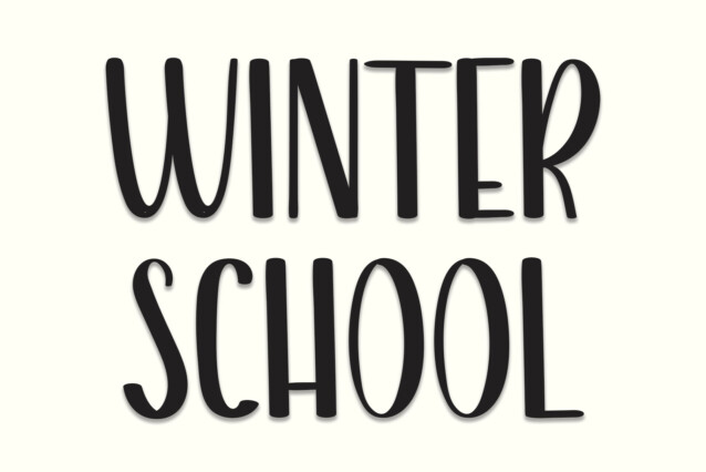 Winter School Display Font