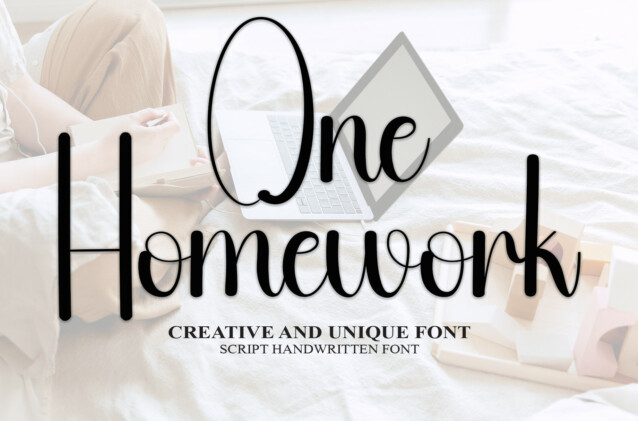 One Homework Script Font