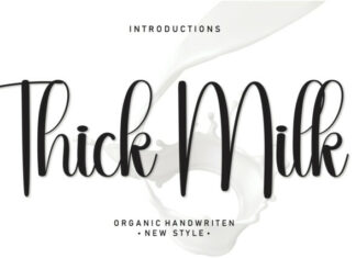Thick Milk Script Font