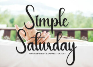 Simple Saturday Script Typeface
