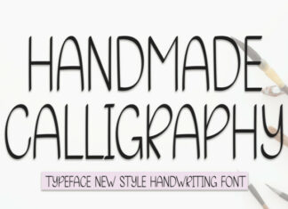 Handmade Calligraphy Display Font