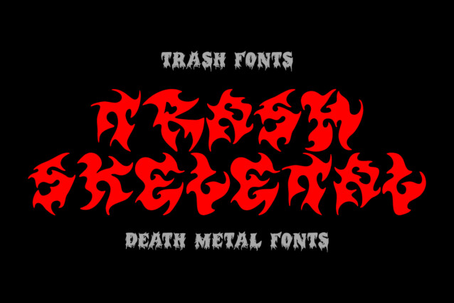 Trash Skeletal Font