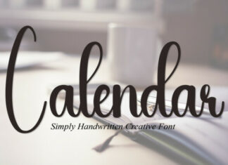 Calendar Script Font