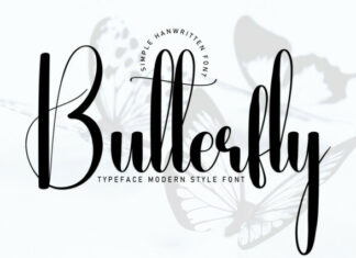 Butterfly Calligraphy Font