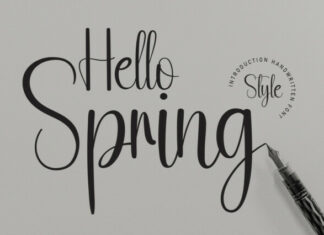 Hello Spring Script Font