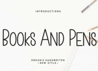 Books And Pens Display Font