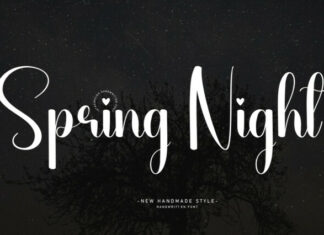 Spring Night Script Font