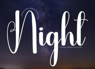 Night Script Font