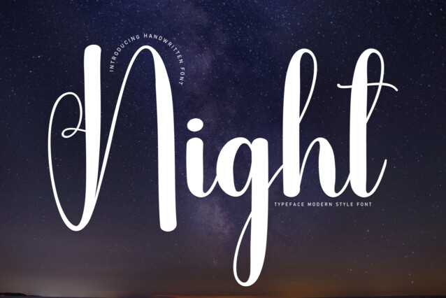 Night Script Font