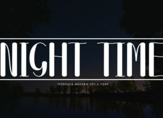 Night Time Display Font