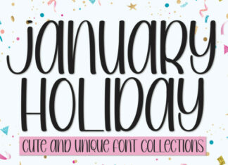 January Holiday Display Typeface