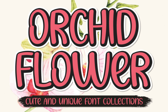 Orchid Flower Display Font