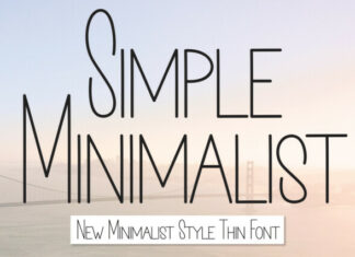 Simple Minimalist Display Font
