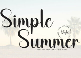 Simple Summer Script Typeface