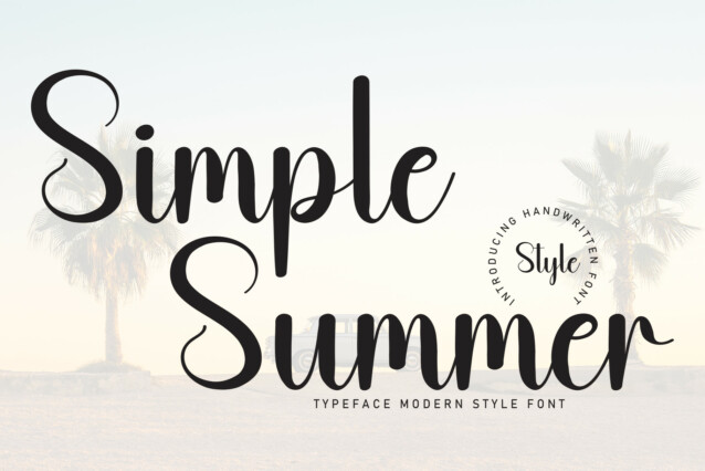 Simple Summer Script Typeface