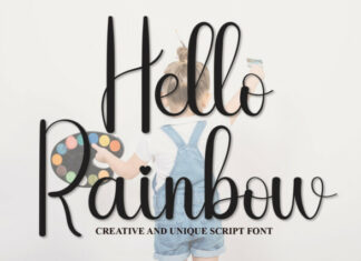 Hello Rainbow Script Font
